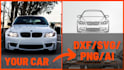 design a car silhouette for a custom metal art