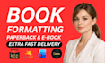 amazon kdp book formatting, paperback and kindle ebook formatting