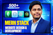 develop a mern stack website, custom full stack website, host it on live server