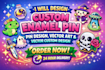 design custom enamel pin pin design vector art and vector custom design
