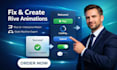 fix rive animation with rive interactive animation rive ui animation for website