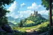 create fantasy landscape illustrations