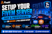 set up esx, qbcore or qbox fivem server with full configuration