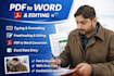 do professional formatting, editing and document conversion