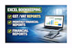 do excel bookkeeping, monthly reports, vat calculation