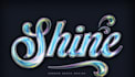 create a holographic metal logo with 3d depth