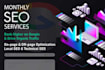 provide monthly SEO service to boost your google ranking