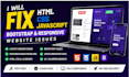 fix HTML CSS javascript bootstrap and responsive website issues
