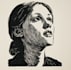 draw a portrait drawing in linocut illustration