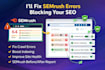 fix semrush errors, fix crawl errors, indexing issues for shopify and wordpress