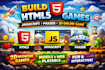 build html5 website video game, javascript game, 2d phaser game, 2d online game