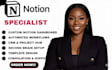 be your notion custom template expert notion virtual assistant notion expert