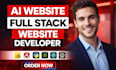 custom ai website development as full stack developer frontend backend developer