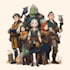 do dnd group party illustration