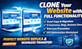 clone,migrate website,copy website design,full website replication