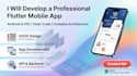 develop flutter app for android and ios with api and firebase
