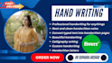 handwrite any text, custom handwriting services