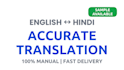 translate english to natural hindi for any content