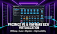 setup proxmox ve vmware esxi virtualization vm configuration and cluster