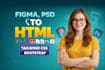 build clean and responsive websites with HTML CSS and javascript