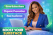 do organic substack promotion substack page link promotion to boost subscribers