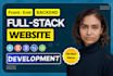 do website development as full stack web developer, front end, backend developer