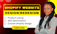 build shopify website design redesign shopify store ecommerce dropshipping store