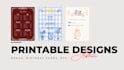design aesthetic menus, birthday cards and printable designs