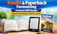 kindle formatting, paperback layout ebook conversion for KDP