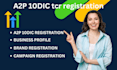 do ringcentral, twilio, a2p 10dic registration, ghl, tcr compliance