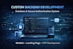 custom website backend development, database and secure authentication system