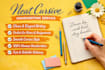 handwrite neat cursive handwriting notes assignments letters