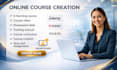 create course video, elearning course, course content, video course, curriculum