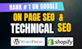 pro on page SEO and technical fixes for first ranking