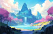 create environment fantasy landscape illustration