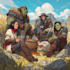paint dnd character party and character party illustration