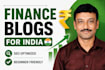 write SEO personal finance blogs for india audience
