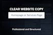 write clear homepage or services page copy for your business