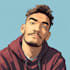 create a cartoon vector portrait
