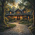 design beautiful garden and landscape illustrations