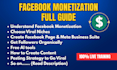 guide you to earn from facebook content monetization