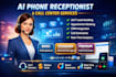 do ai phone receptionist voicebot, front desk ai agent call center lead web app