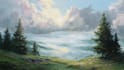 paint landscape in oil painting