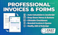 design editable fillable PDF invoice, quotation, receipt, or order form
