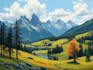 paint landscape in oil painting
