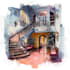 do watercolor style architectural or interior illustration