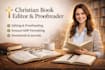 christian book editing, formatting proofreading book editor, devotionals journal