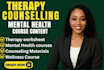 create mental wellness course content with therapy worksheet