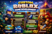 develop you roblox map and gui, vfx, ui and script any system