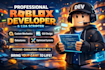 be your roblox developer game ai lua scripter gui vfx model weapons